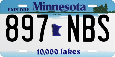 MN license plate 897NBS