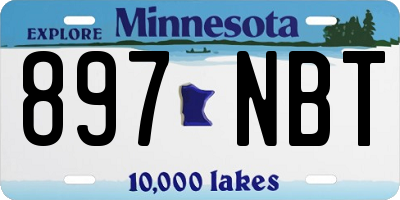 MN license plate 897NBT