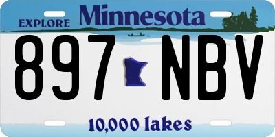 MN license plate 897NBV