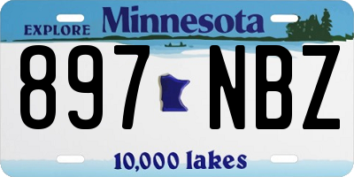 MN license plate 897NBZ