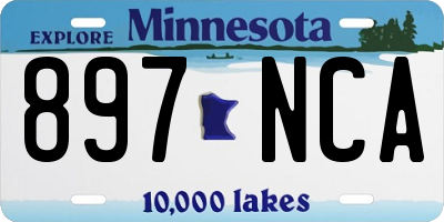 MN license plate 897NCA