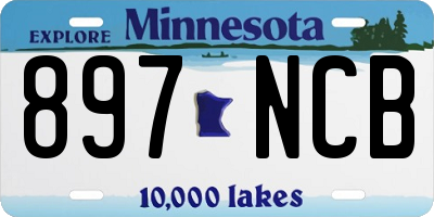 MN license plate 897NCB