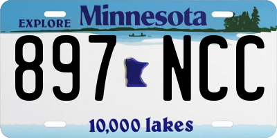 MN license plate 897NCC