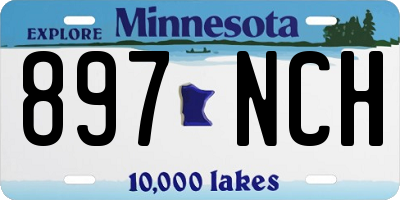 MN license plate 897NCH