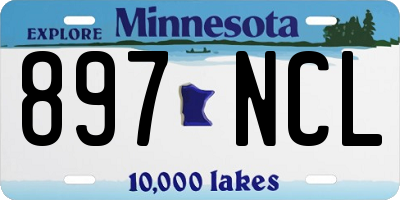 MN license plate 897NCL
