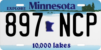 MN license plate 897NCP