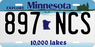 MN license plate 897NCS