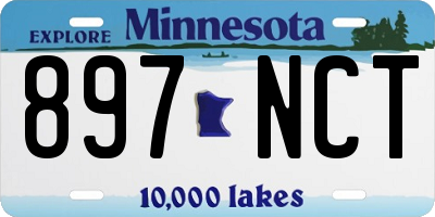 MN license plate 897NCT