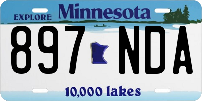 MN license plate 897NDA
