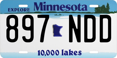 MN license plate 897NDD