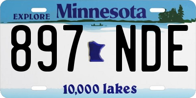 MN license plate 897NDE