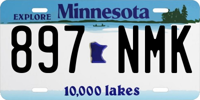 MN license plate 897NMK