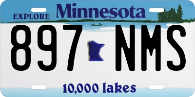 MN license plate 897NMS