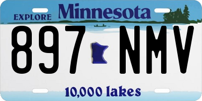 MN license plate 897NMV