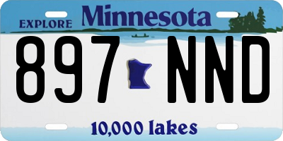 MN license plate 897NND
