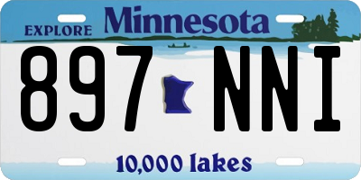 MN license plate 897NNI