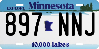 MN license plate 897NNJ