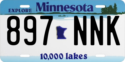 MN license plate 897NNK