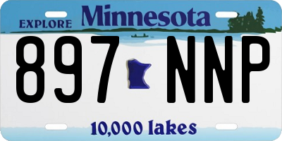 MN license plate 897NNP