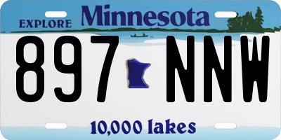 MN license plate 897NNW