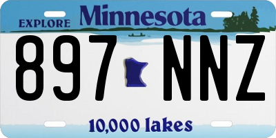 MN license plate 897NNZ