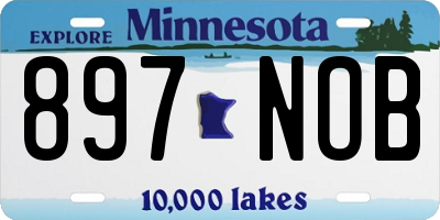 MN license plate 897NOB