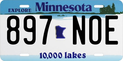 MN license plate 897NOE