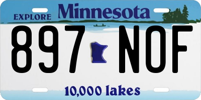 MN license plate 897NOF