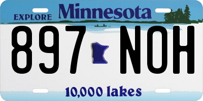 MN license plate 897NOH