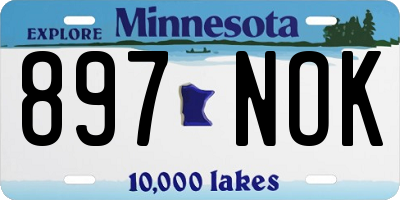 MN license plate 897NOK