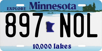 MN license plate 897NOL