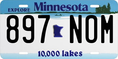 MN license plate 897NOM