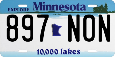 MN license plate 897NON