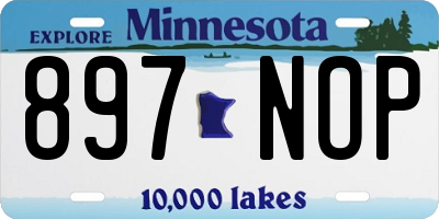 MN license plate 897NOP