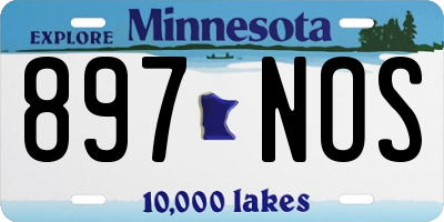 MN license plate 897NOS