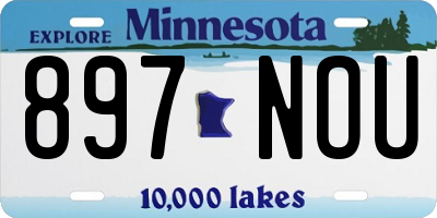 MN license plate 897NOU