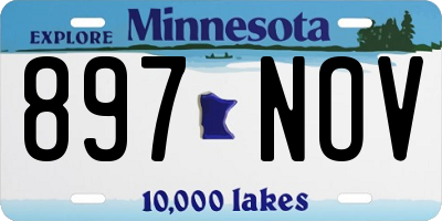 MN license plate 897NOV