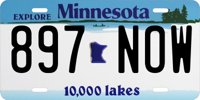 MN license plate 897NOW