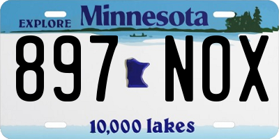 MN license plate 897NOX