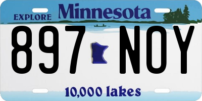 MN license plate 897NOY