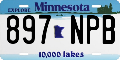 MN license plate 897NPB
