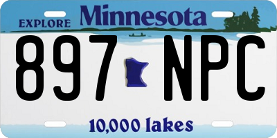 MN license plate 897NPC