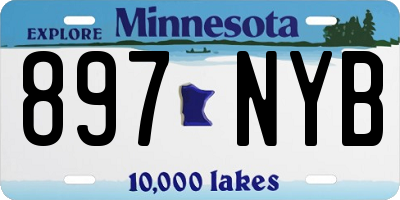 MN license plate 897NYB