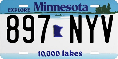 MN license plate 897NYV