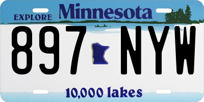 MN license plate 897NYW