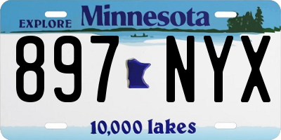 MN license plate 897NYX