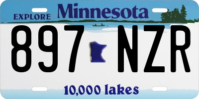 MN license plate 897NZR