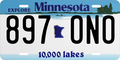 MN license plate 897ONO
