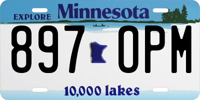 MN license plate 897OPM
