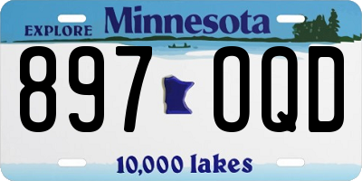 MN license plate 897OQD